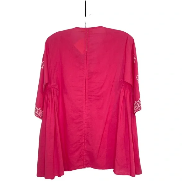 Roberta Roller Rabbit Pink Embroidered Short Sleeve Top - Picture 2 of 13